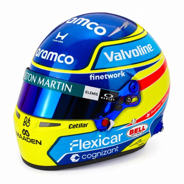 copia del Mini Casco Casco 1:2 Fernando Alonso 'Aston Martin 2025'